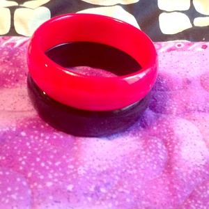 Red and black chunky bracelets