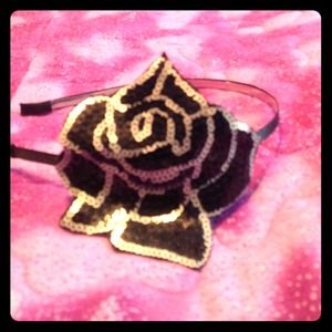 Sequin flower headband