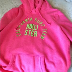 Pink hollister hoodie
