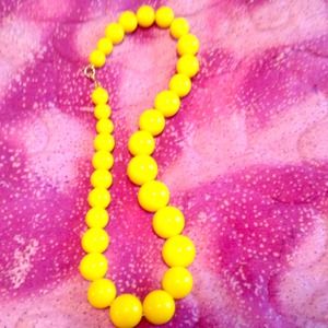Bright yellow necklace