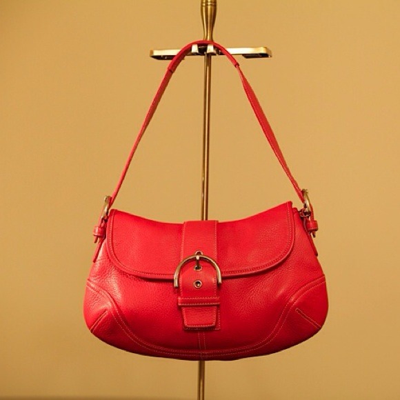Authentic Coach Pink Leather Handbag