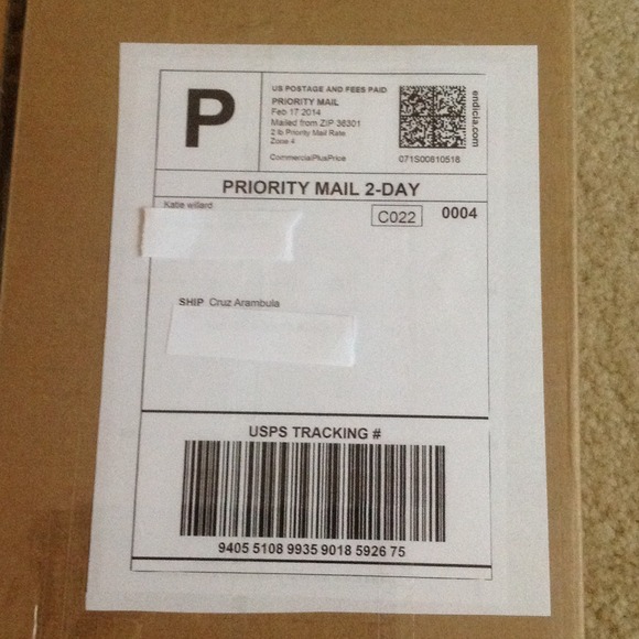 Packaged and ready to ship tomorrow.