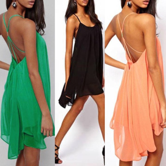 Halter Backless Chiffon Swing Party Dress