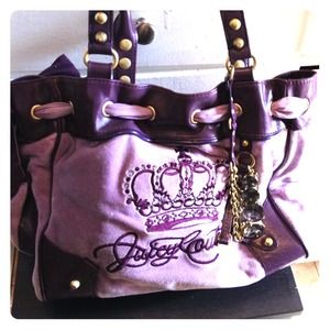 Purple velour Juicy Couture handbag