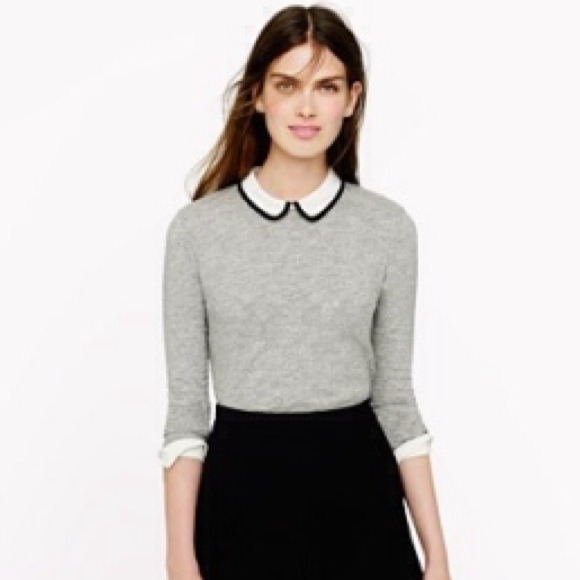 SOLD on eBay HOST PICK J. Crew Tipped Silk Collar