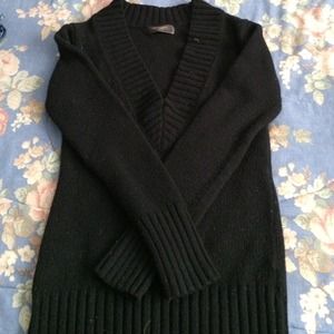 Size medium, black wool v cut sweater.
