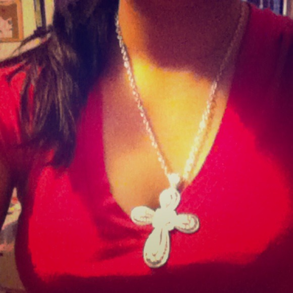 Beautiful cross statement necklace.