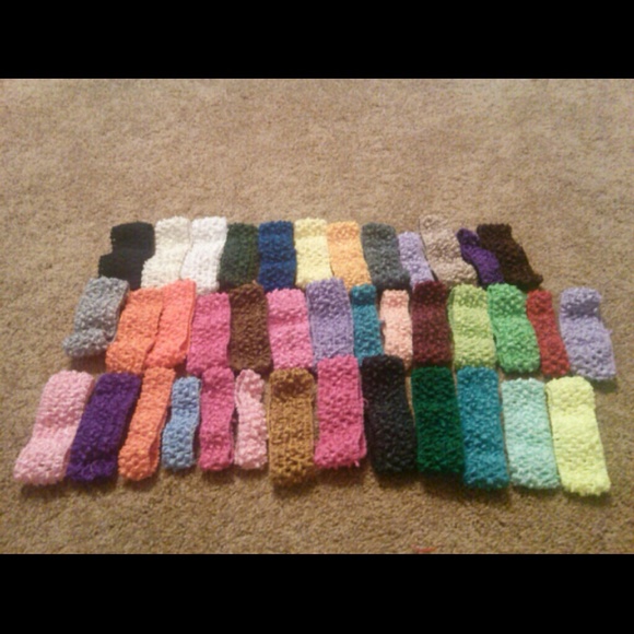 40 Crocheted headbands all colors