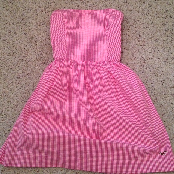 Pink and White Strapless Dress!