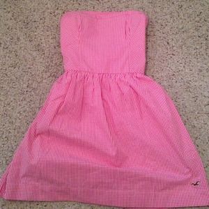 Pink and White Strapless Dress!