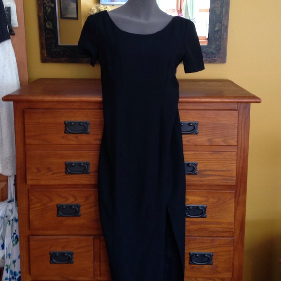 Classy long black dress