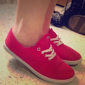 Red shoes! Barley worn