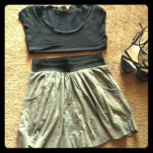 BLUNDLE express skirt and shirt.