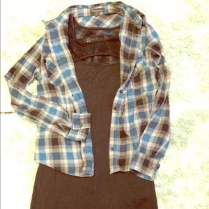 Blue, black & gray flannel