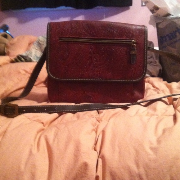 Relic Handbags - Burgandy and brown cross body purse *REDUCED*