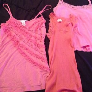 3 Pink Tank Top Bundle