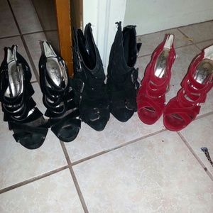 3 pairs of high heels