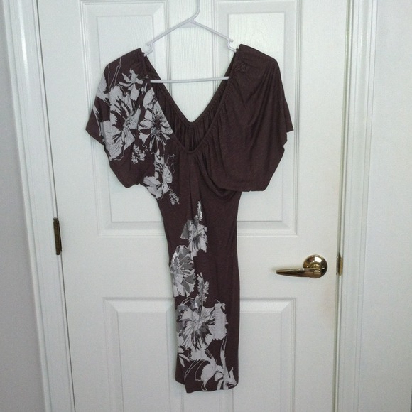 Brown floral Japanese inspired dress