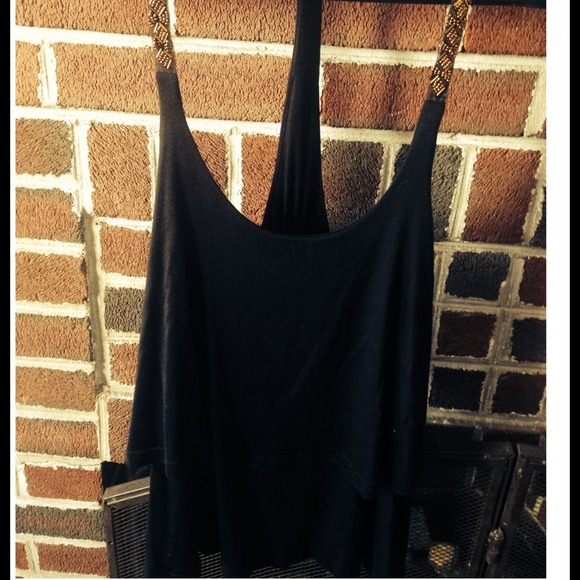 Black Jersey Gold Beads Size Small - Picture 2 of 3