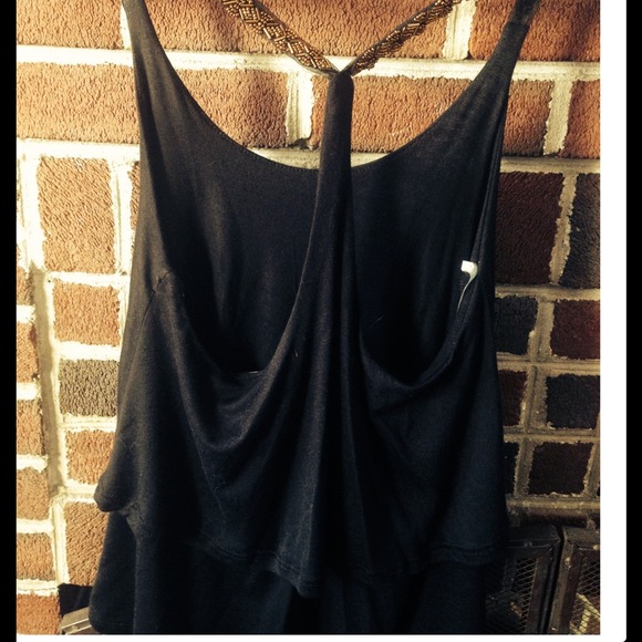 Black Jersey Gold Beads Size Small - Picture 3 of 3