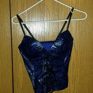 Brand new blue corset