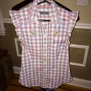 Alexander McQueen sleeveless plaid top