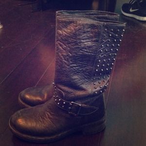 Steve Madden Rivott biker studded boots
