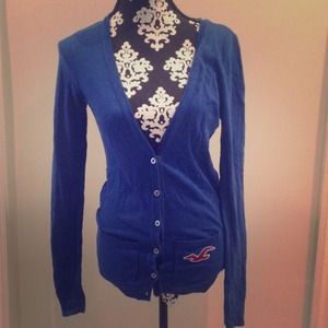 Blue Hollister Cardigan