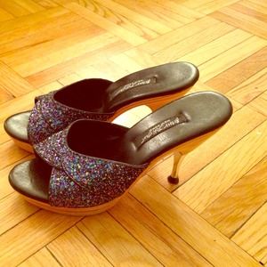 Betsey Johnson glitter heels