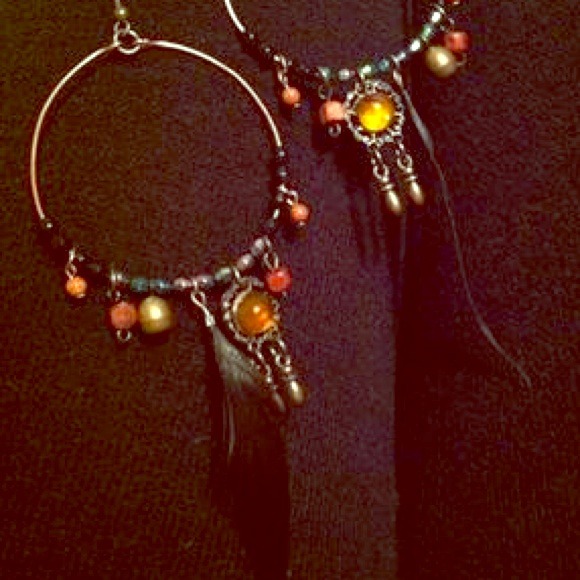 "SOLD" handmade earrings.
