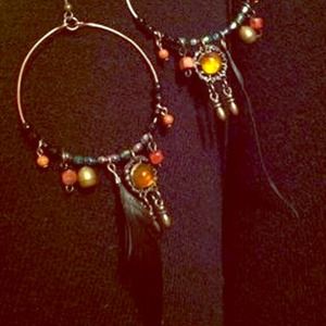 "SOLD" handmade earrings.