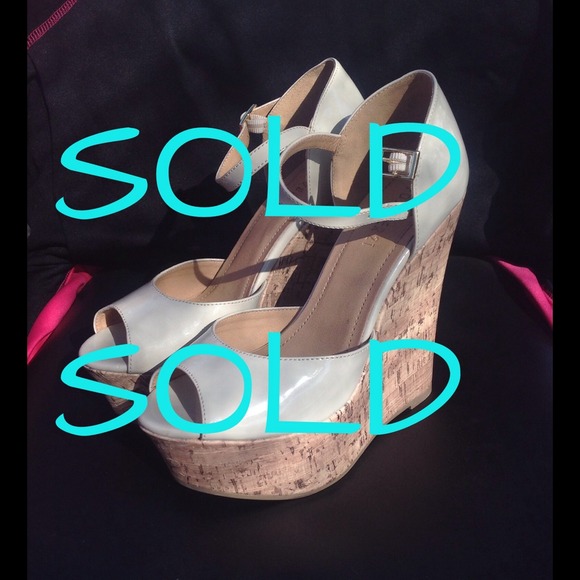 Beige wedges