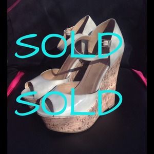 Beige wedges