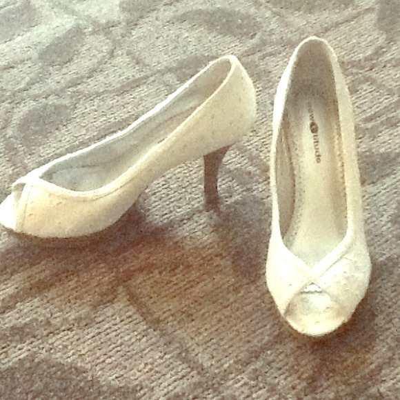 White Heels Size 7
