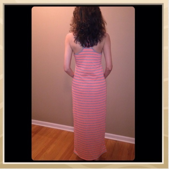 Neon Stripe Maxi-Dress. Made in USA! Price Firm - Picture 2 of 4