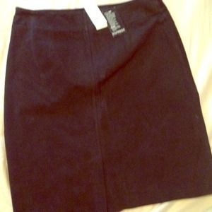 Black suede skirt from express