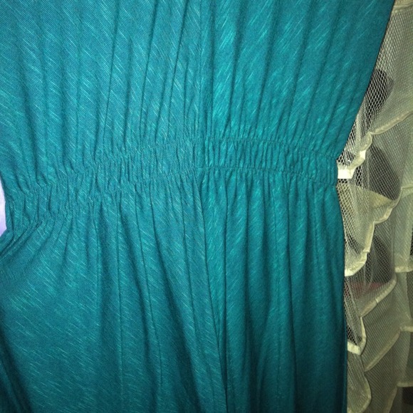 Mossimo Hi-Low turquoise dress Medium - Picture 2 of 3