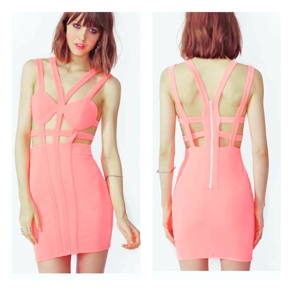 Nasty Gal Dresses & Skirts - Nasty Gal caged bodycon dress