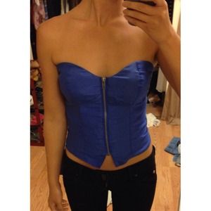 Zipper tube top cropped silence + noise urban out