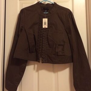 Brown cropped torrid jacket size 3