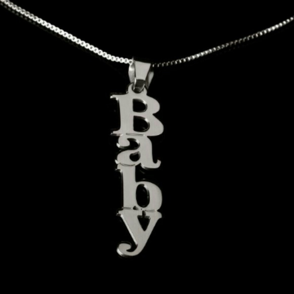 Vertical Capital Name Necklace