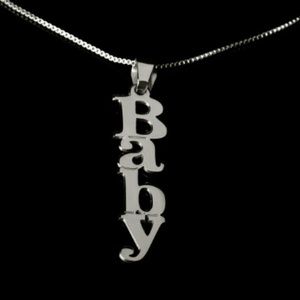 Vertical Capital Name Necklace