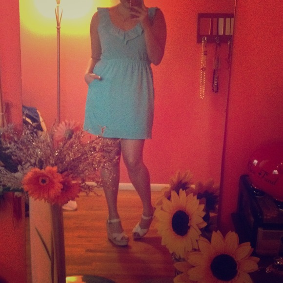 Turquoise summer dress