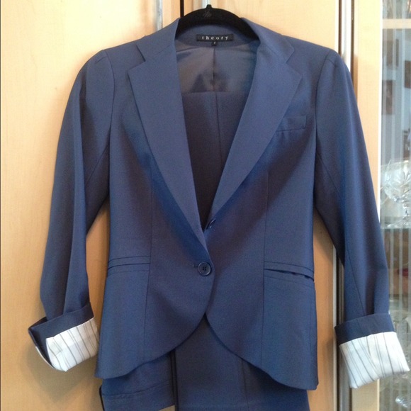 Theory Jackets & Blazers - Theory blue suit size 2. Great condition.