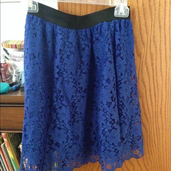 Blue lace h&m skirt