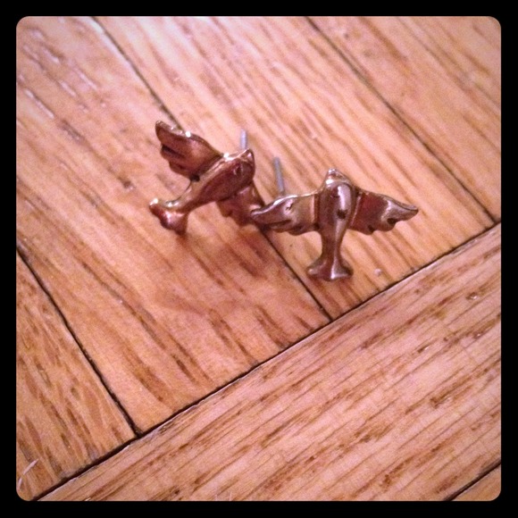 Gold bird earrings