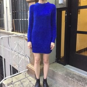 *** Cobalt fuzzy one piece dress