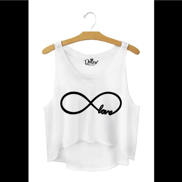 Royal Infinity Love Crop Top