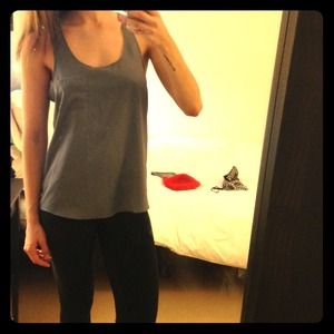 Gray Aqua Racerback Tank