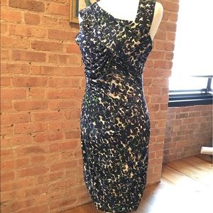 Navy/Green/White Jersey Dress